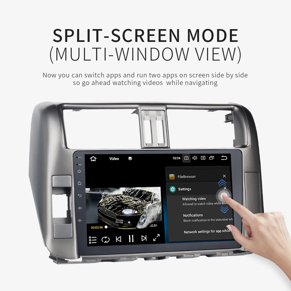 Dasaita Android 9,0 автомобиль радио для Toyota Prado 150 2010 2011 2012 2013 gps мультимедийный плеер с " Сенсорный экран Поддержка JBL усилитель