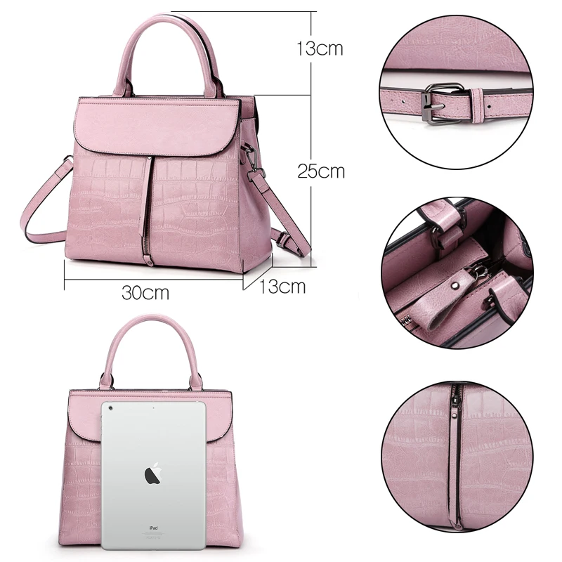 Женская сумка из мягкой натуральной кожи с камнями ручками сверху|brand women bag|fashion