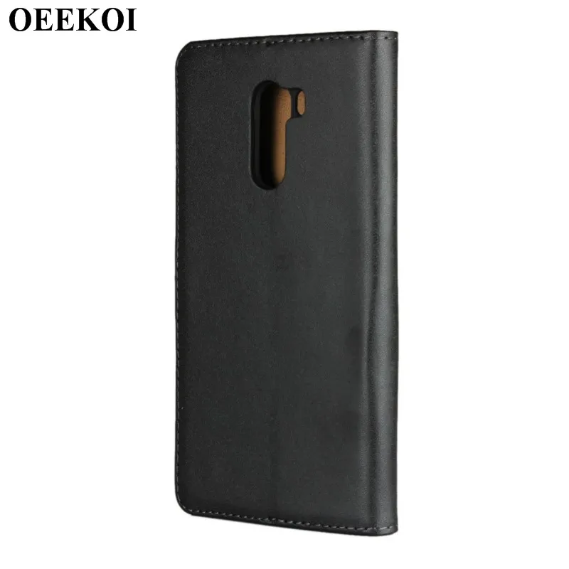 Чехол-книжка OEEKOI из натуральной кожи с бумажником для Xiaomi Pocophone F1 подставкой |