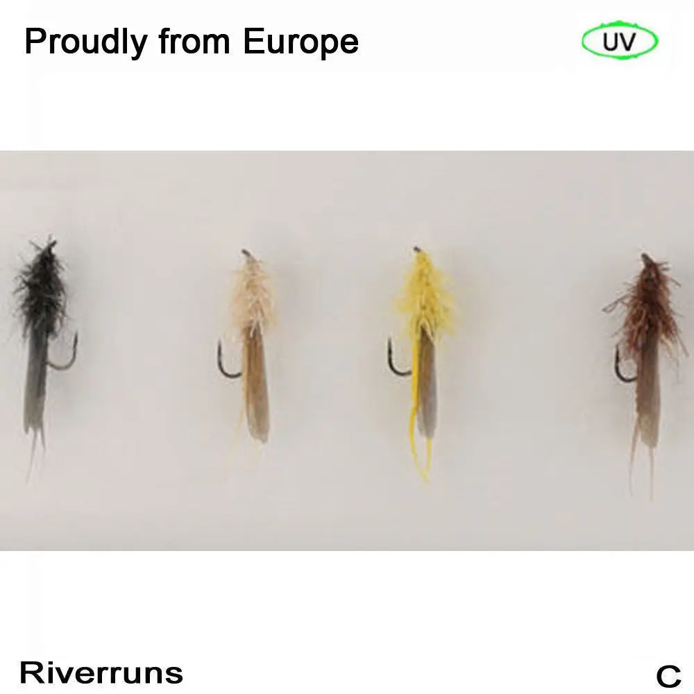 

Riverruns Realistic Flies Stonefly Dry Flies Trout Fly UV 4 Color With Fly Box