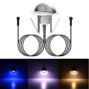 Напольная Лампа для напольного покрытия, 12 В, 0,4 Вт, светодиодный подземный светильник IP65, водонепроницаемый, встроенный внешний фонасветильник для наружного сада