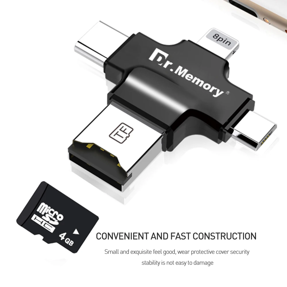 Dr. Устройство для чтения карт памяти USB 2 0/Micro USB/Lightning/Type C|Картридеры| |