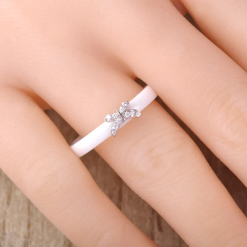 Meselected Свадебные Ювелирные наборы серьги и кольца белый/черный Сияющий