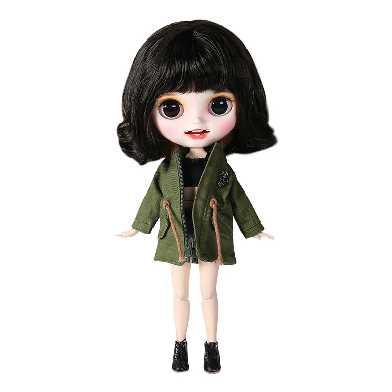 Ледяной DBS Blyth кукольные ручная роспись матовая лицевая сторона белая кожа костюм