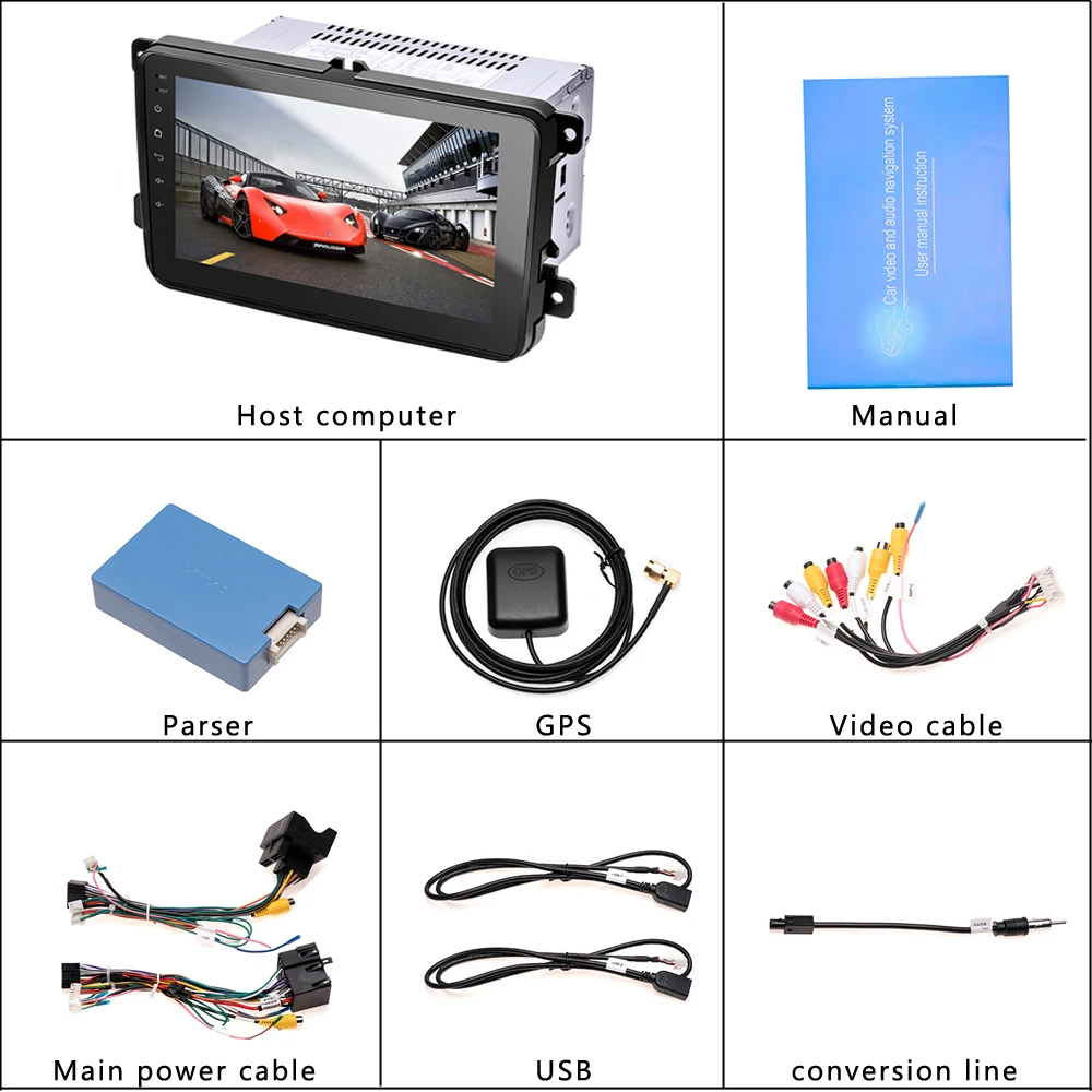 Podofo Android 6 0 автомобильный радиоприемник 8 &quot2din DVD 1024x600 gps навигация емкостный Bluetooth