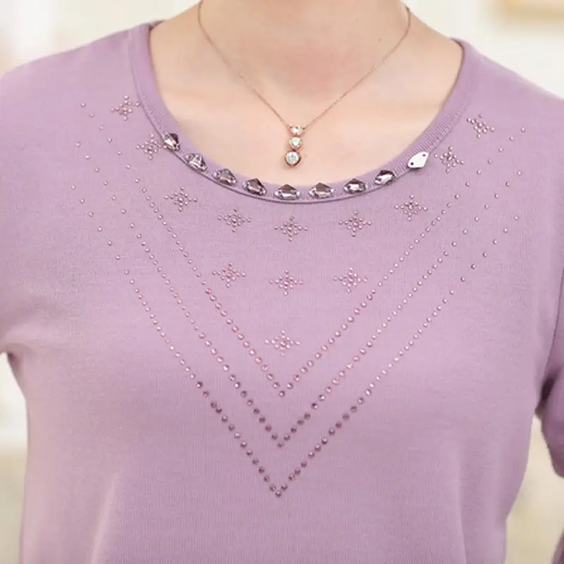 New 2020 Spring and Autumn casual sweater mother clothes True two-piece women sweaters Chinese style bottoming cardigan QH0274 |