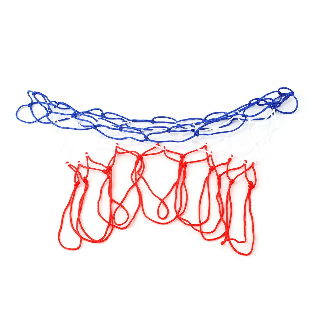 Красная белая синяя баскетбольная сетка 5 мм нейлоновая с ободком уличная