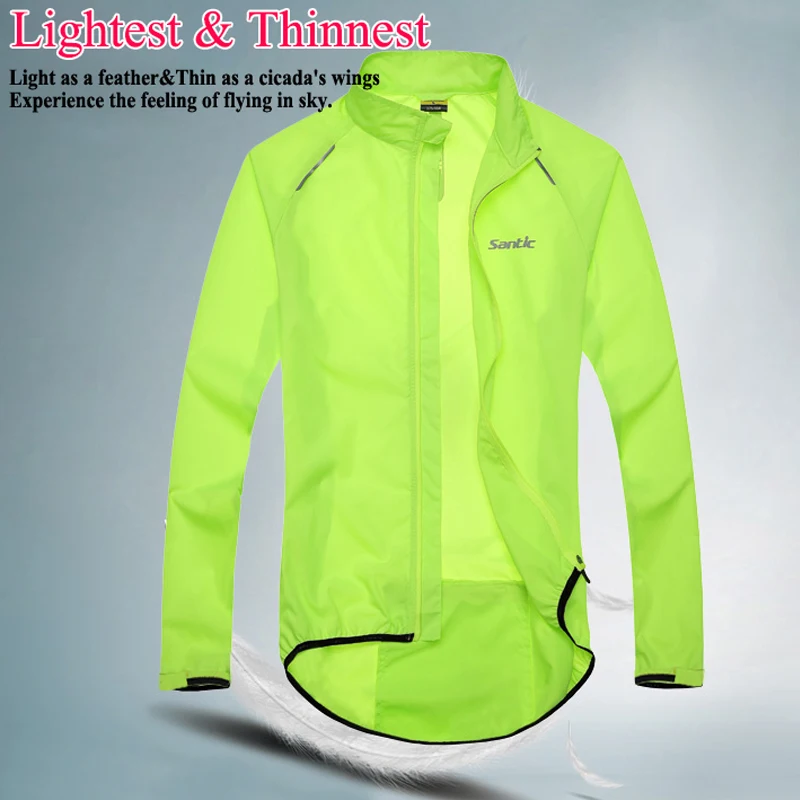 Мужская Складная Ультралегкая велосипедная куртка Santic водонепроницаемая