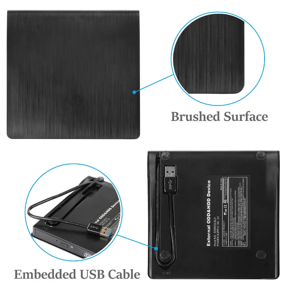USB 3.0 External CD/DVD ROM Player Optical Drive DVD RW Burner Reader Writer Recorder for Jumper Thinker ThinkPad Alienware | Компьютеры и