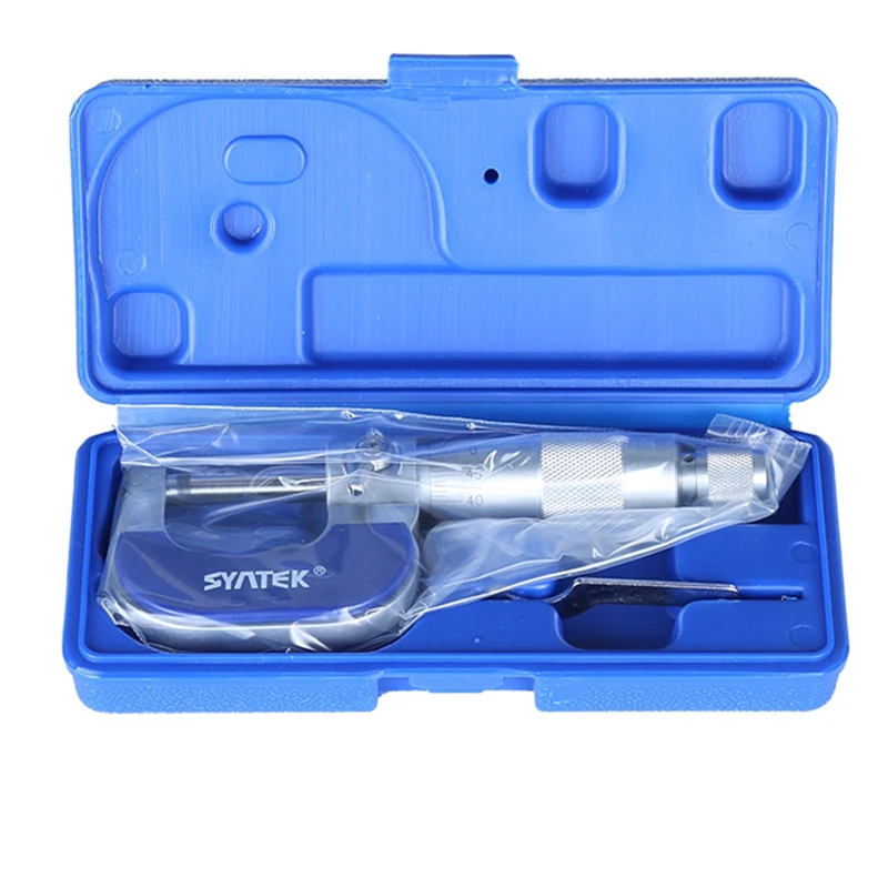 Наружный микрометр Syntek 0 25 мм 01 металлический карбидный наконечник измерительные