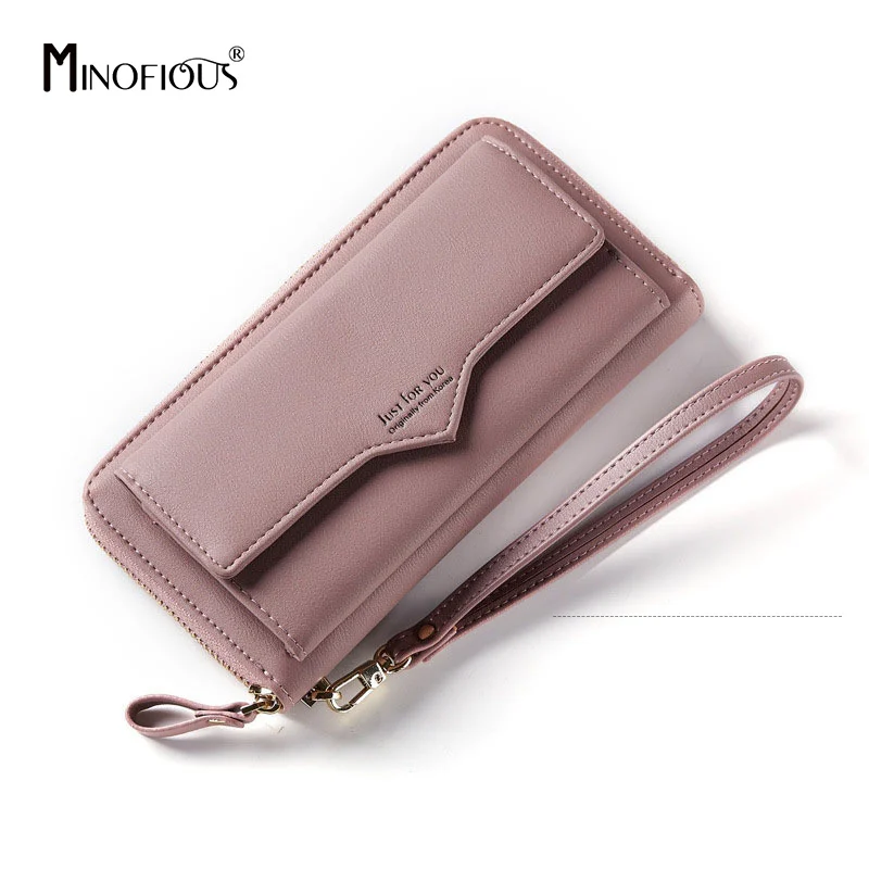 Кошелек MINOFIOUS Женский длинный из искусственной кожи|Женские кошельки| |