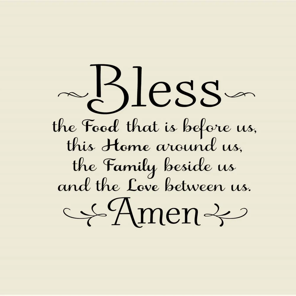 Bless the Food Before Us наклейка для кухонной стены Wall Sayings Art Home Decor|Наклейки на стену| |