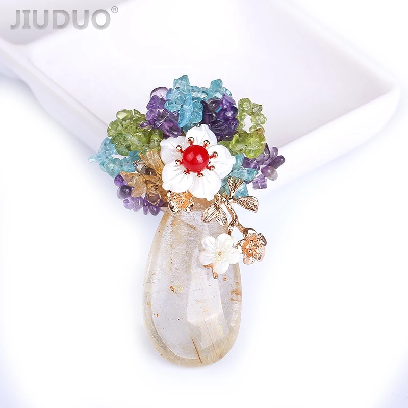 Дизайнерский ручной работы натуральный кристалл драгоценный камень и жемчуг