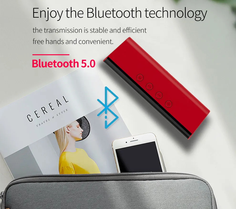 ZEALOT портативный Bluetooth динамик беспроводной громкоговоритель звук системы 10 Вт стерео музыка объемный Настольный динамик