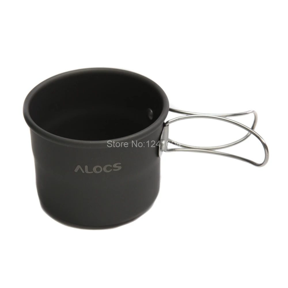 ALOCS алюминиевая оксидная походная Складная чашка для путешествий на открытом воздухе походная кружка для пеших прогулок Портативная Складная чашка Bottel TW-402
