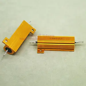 (2 шт.лот) RX24 5 Ом 5R 50 Вт 50 Вт алюминиевый мощный резистор с металлическим корпусом, терморезистор, сопротивление 5 Ом