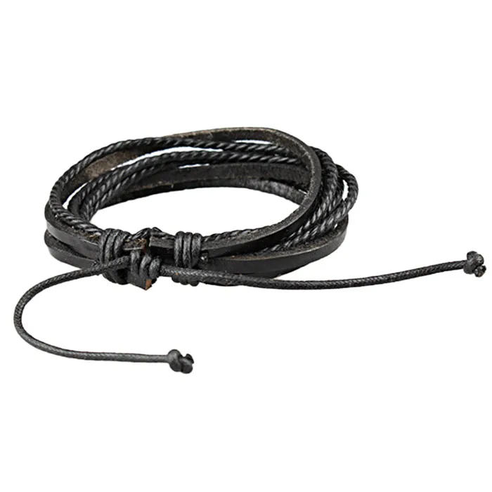 2018 европейские панк браслеты ручной работы для мужчин и женщин черный коричневый