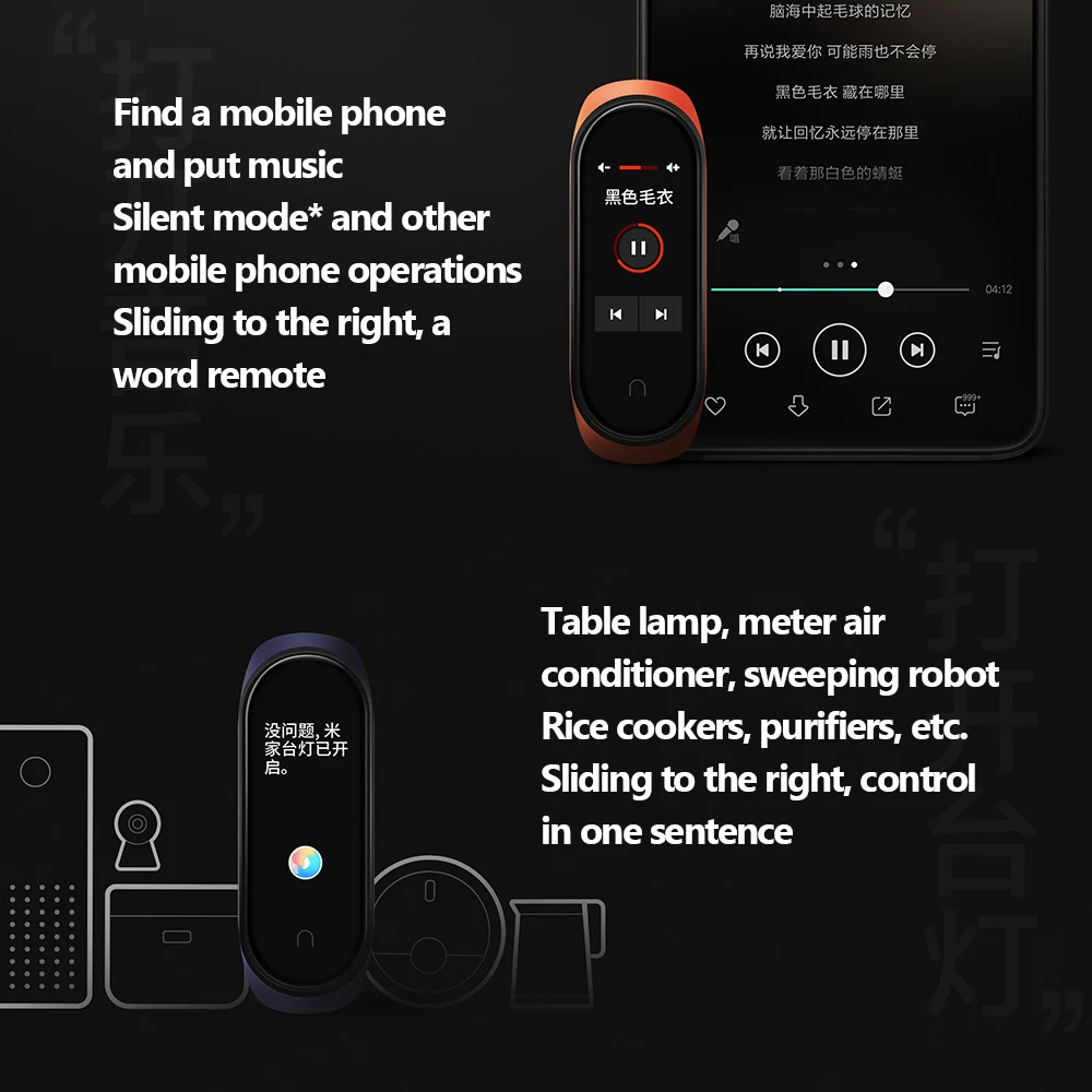 Xiaomi Mi-браслет 4, умный Браслет, 0,95 дюймов, цветной экран, Bluetooth, 5,0, 135 мА/ч, пульсометр, фитнес, водонепроницаемый браслет, 4 браслета