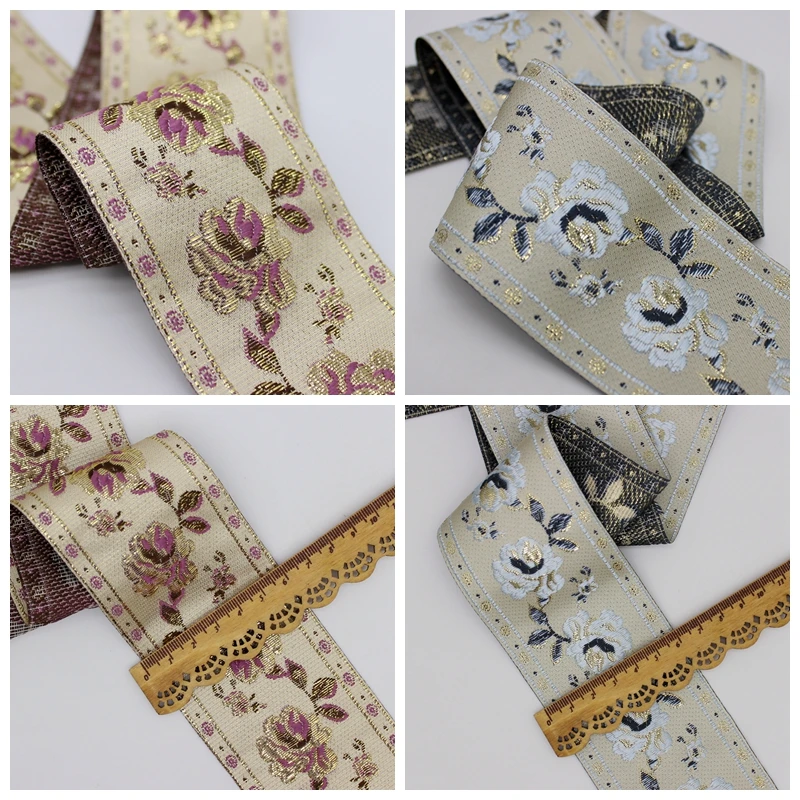 2 ярдов/партия кружевная филигранная отделка в европейском стиле с вышитыми