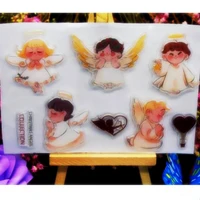 scs55 angels silicone clear stamps for scrapbooking diy album cards decoration embossing folder craft rubber stamp tools new