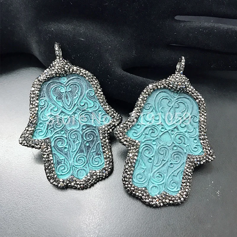 Подвеска из натурального Рейнского камня очень большая чистая ручная подарочное