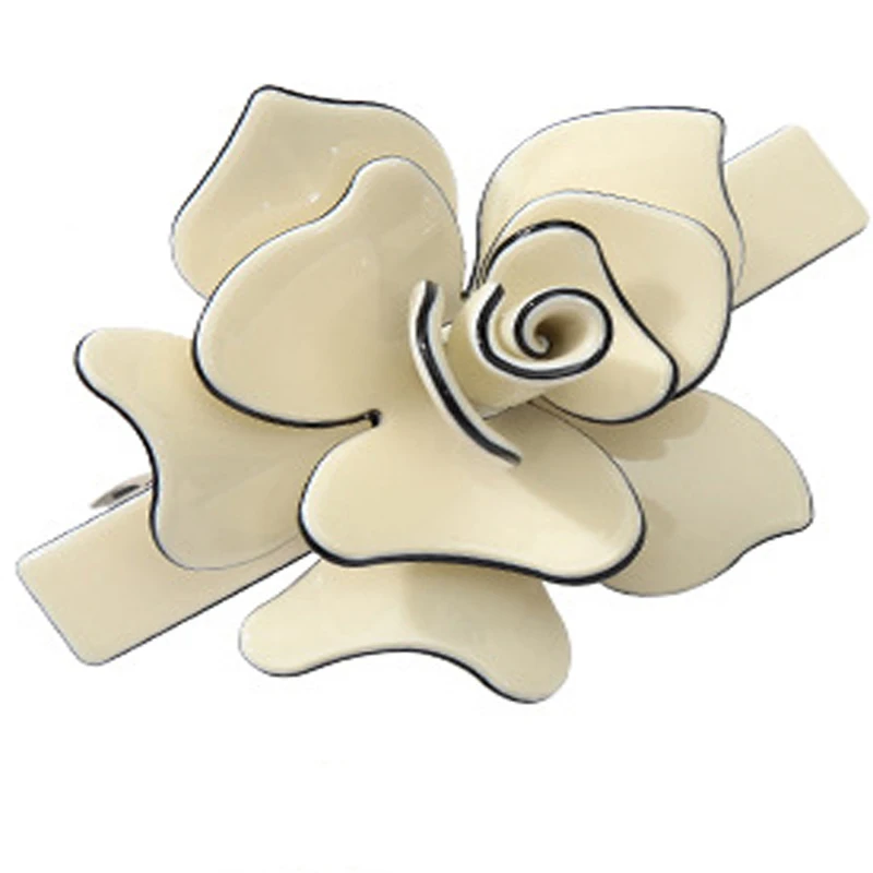 Заколки в виде камелии из ацетатной ткани аксессуары для волос форме цветка