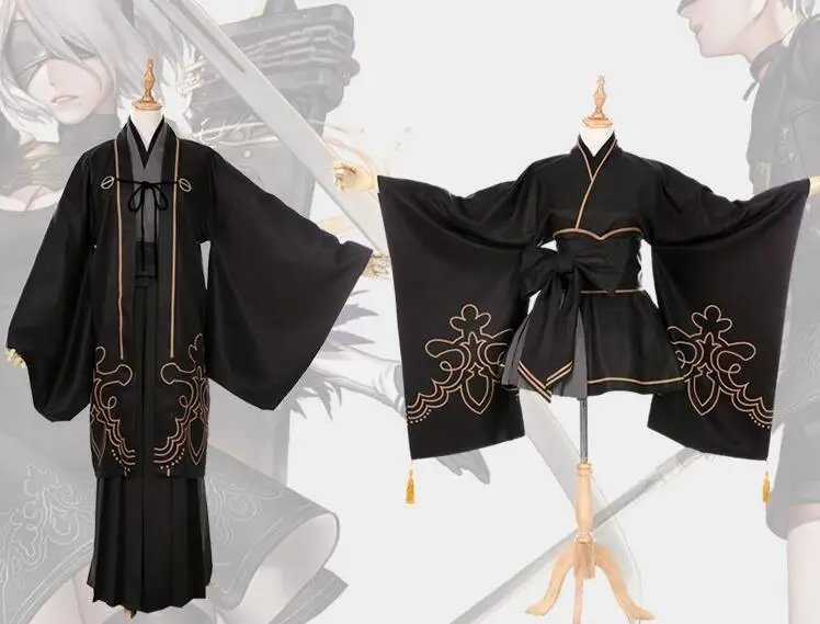 Кимоно NieR Automata Heroine YoRHa No. 2 9 Тип B S юката костюмы платье Униформа для