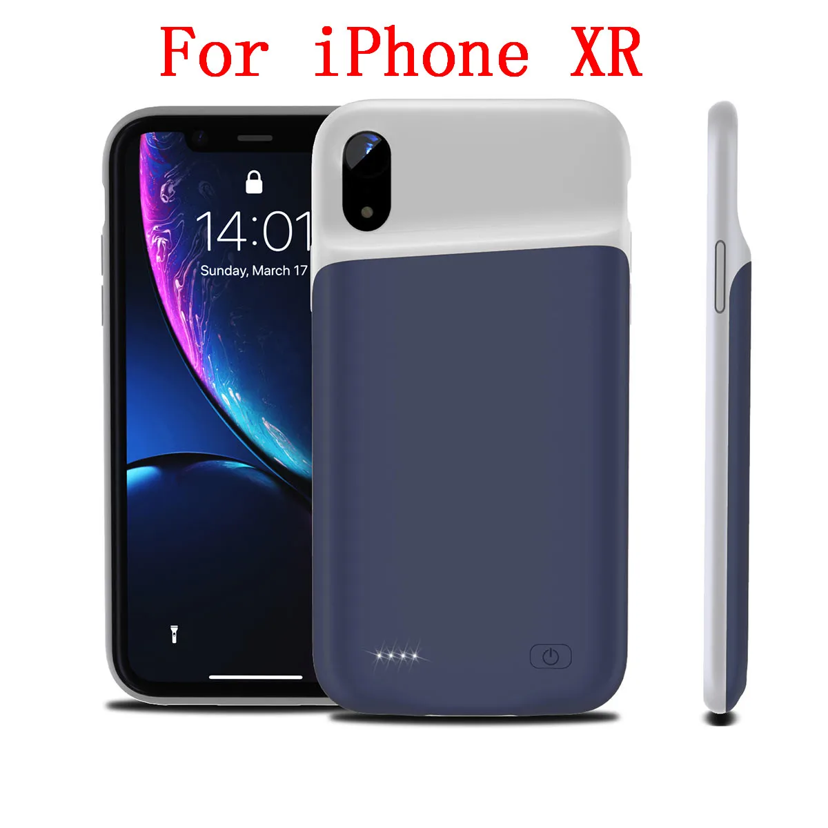 XR Blue 4200mAh Для iPhone X Xs XR чехол для зарядного устройства 4000 мАч тонкий Резервный банк зарядное устройство чехол для iPhone XS Max 5200 мАч чехол с аудио - Цвет: XR Blue 4200mAh