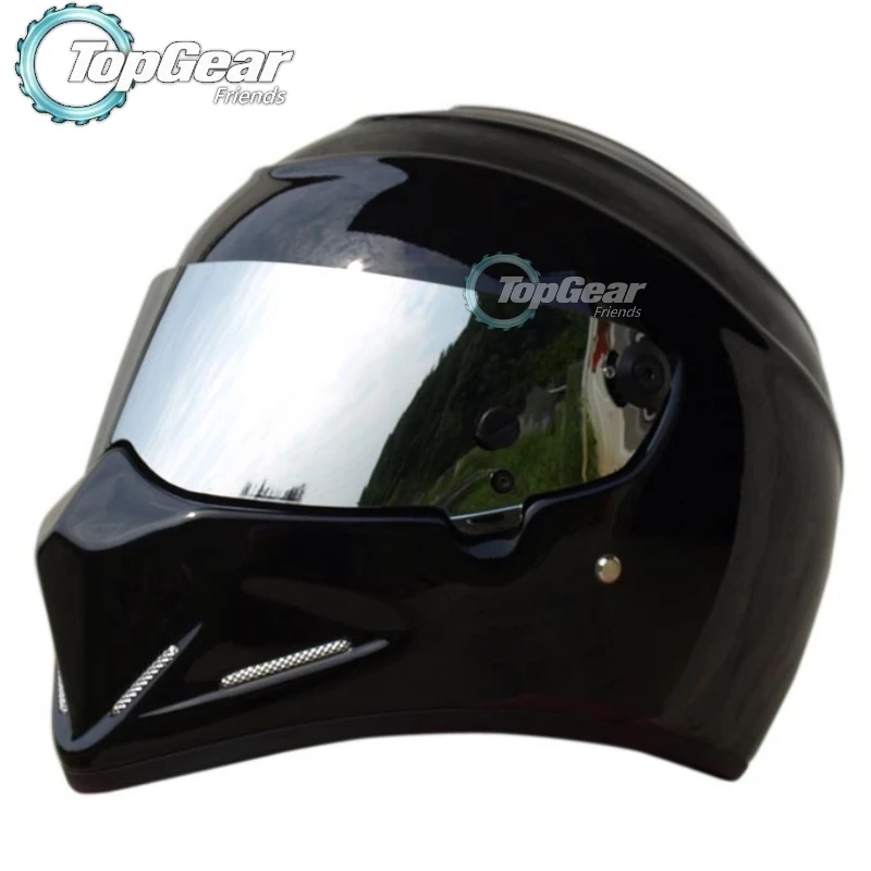 Для Topgear шлем Стига с серебристый козырек/TG Fans Collectable/as SIMPSON Pig/черный