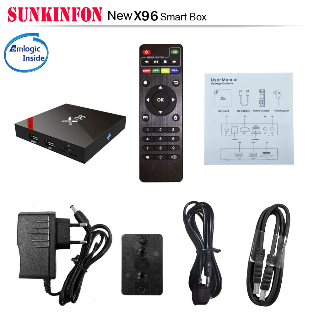 ТВ-приставка Amlogic S905W Android 7 1 5 шт./лот ГБ 8 4 ядра Wi-Fi HDMI 4K HD медиаплеер PK X96 A95X H96 |