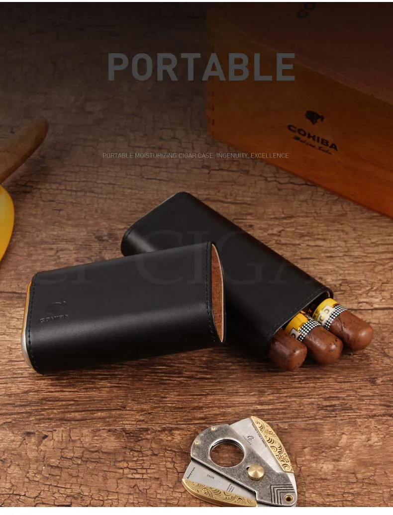 COHIBA Портативный чехол для сигар из кедрового дерева, дорожная коробка для хьюмидора, роскошные уличные хьюмидоры для сигар, для кубинских аксессуары для сигар W/Подарочная коробка