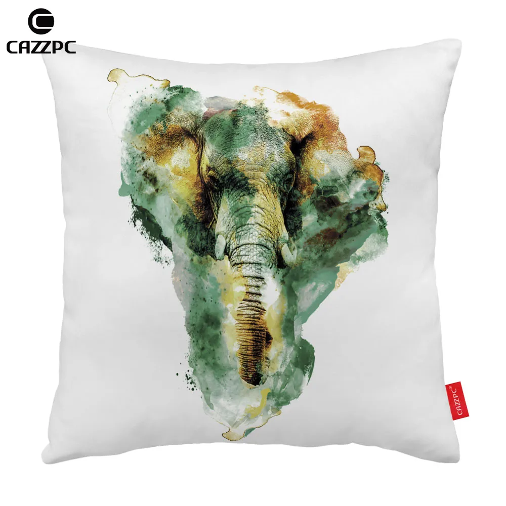 Abstract Watercolor Tiger Lion Moose Elephant Print Decorative Pillowcase Cushion Covers Sofa Chair Home Decor | Дом и сад