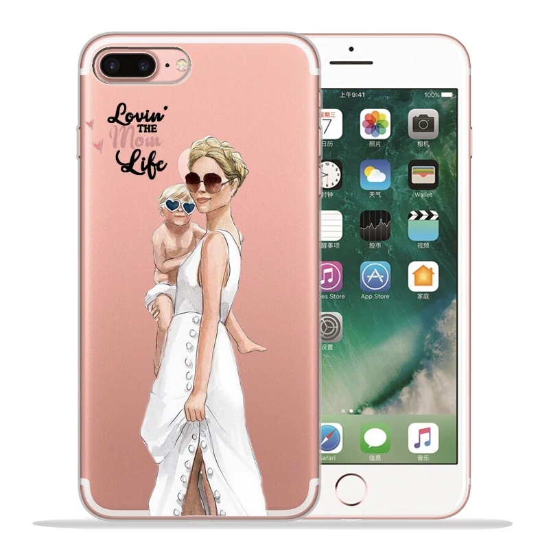 08 Модный чехол для телефона Super mom Dad Girl для iPhone 8 7 6 6S Plus X XS MAX XR 10 мягкий силиконовый чехол Etui - Цвет: 08