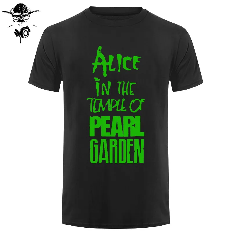Футболка Alice In Chains, футболка, Алиса в храме жемчужного сада, Мужская модная футболка, летние мужские футболки, футболка с принтом - Цвет: black green