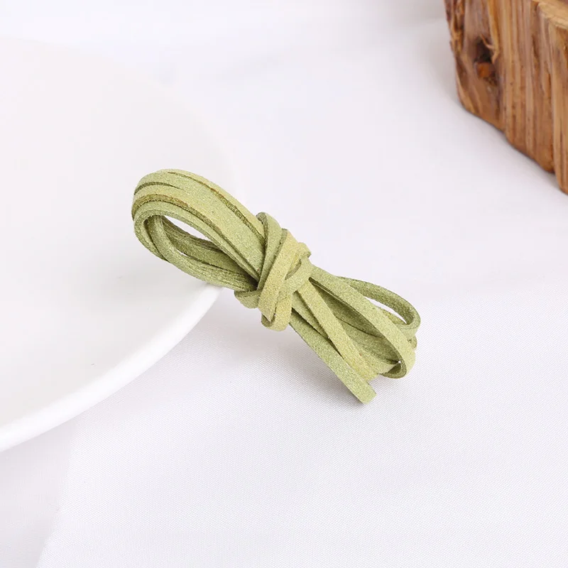 1 м длина 3 мм плоский Плетеный шнурок из искусственной замши Корейский Бархатный