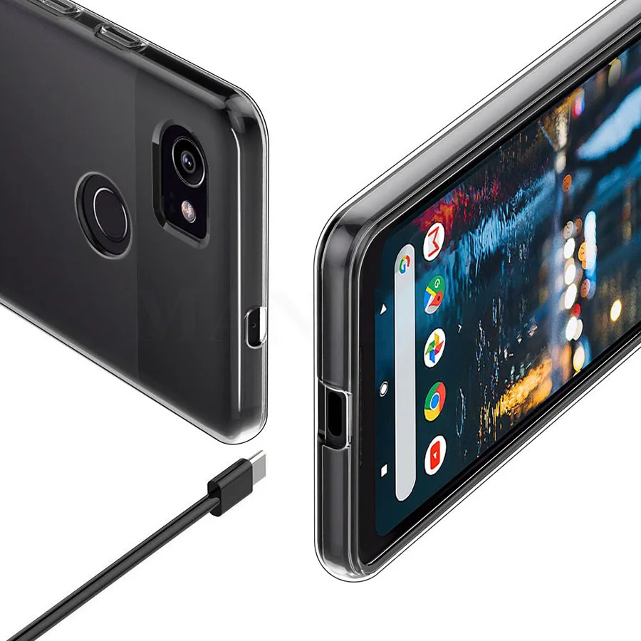 Прозрачный чехол для Google Pixel 2/Pixel 2 XL тонкий мягкий силиконовый из ТПУ телефона
