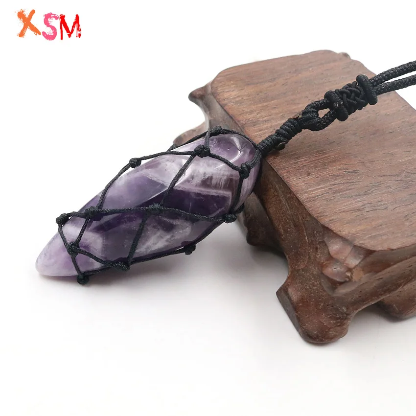 Неровная плетеная цепочка xinshangmie ручной работы из натурального розового кварца