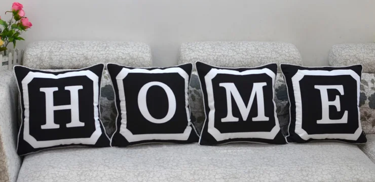 Современные черно-белые наволочки для подушек оригинальное имя ребенка домашняя