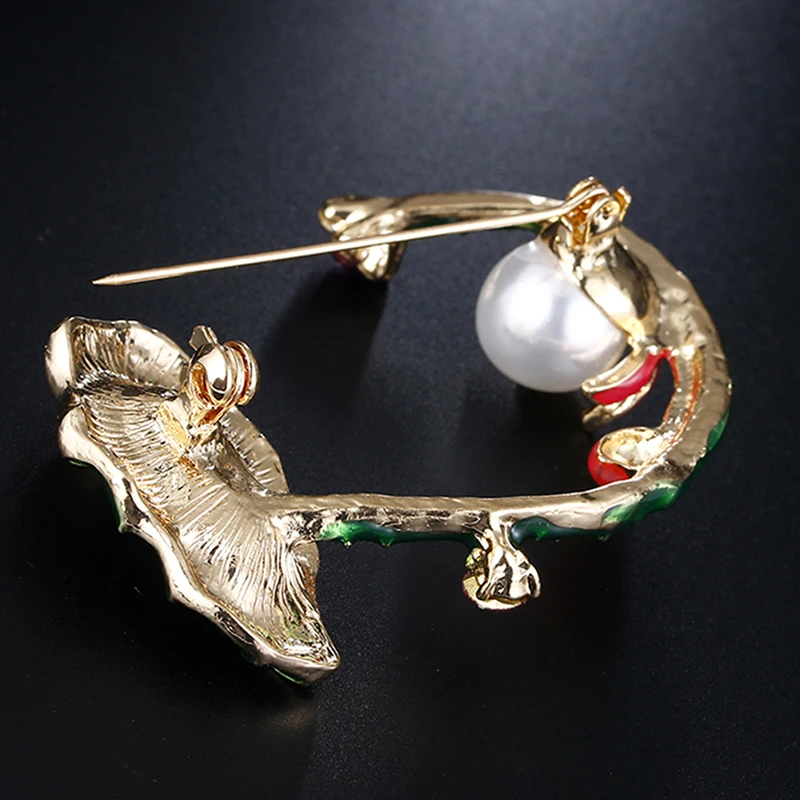 Унисекс Милая брошь в виде животного булавка со стразами зеленая лягушка для