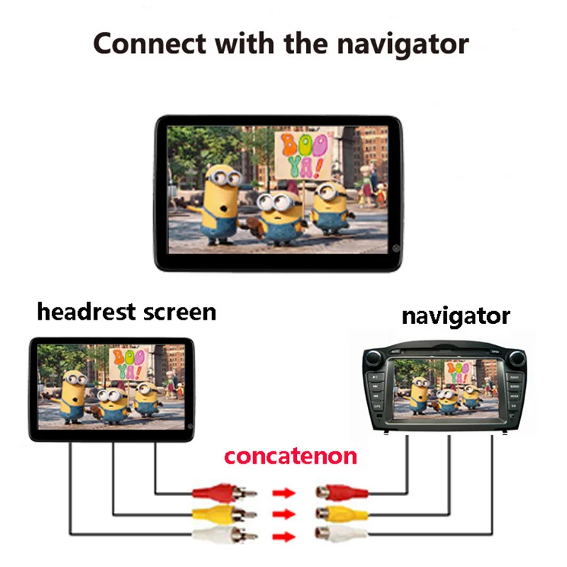 Ультратонкий автомобильный монитор на подголовник Android 7 1 8 ядер 1920*1080 12 5 дюйма HD