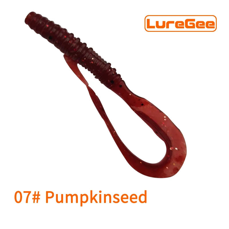 Pumpkinseed LureGee Mad Wag 90 мм мягкие приманки для рыбалки искусственные мягкие приманки в виде червей хищника Силиконовые Рыболовные Мягкие рыболовные приманки, наживки So - Цвет: Pumpkinseed