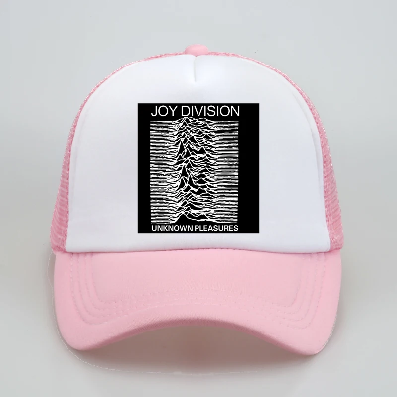 Розовый Летняя мужская и женская бейсбольная кепка Joy Division неизвестная прогулочная шляпа панка рок хипстер уличная бейсбольная кепка с сеткой - Цвет: Розовый