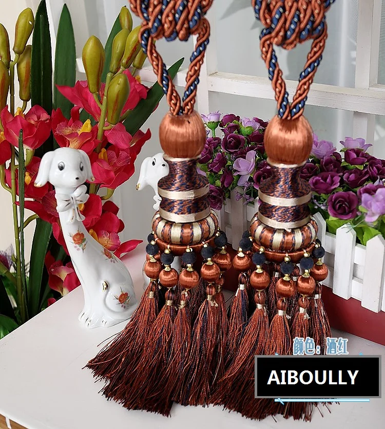 2 шт./компл. Шторы подвешенная шаровая завязками веревка пряжка с кисточками