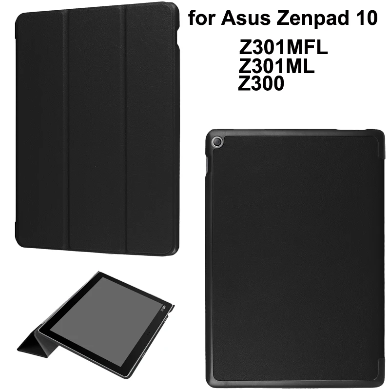 Smart Case For ASUS Zenpad 10 Z301MFL Z301ML High Quality pure color ultra thin PU Leather stand cover tablet flip case | Компьютеры и