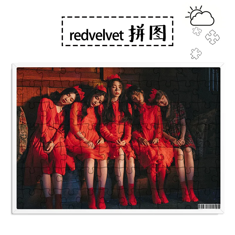 

[MYKPOP]RED VELVET PEEK-A-BOO Puzzles 120pcs With a Photo Frame Desk Decoration KPOP Fans Collection SA18080805