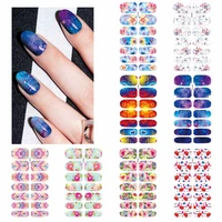 1 sheet flower mystery galaxies designs nail art stickers beauty water decal decorations sticker tools nails accessories