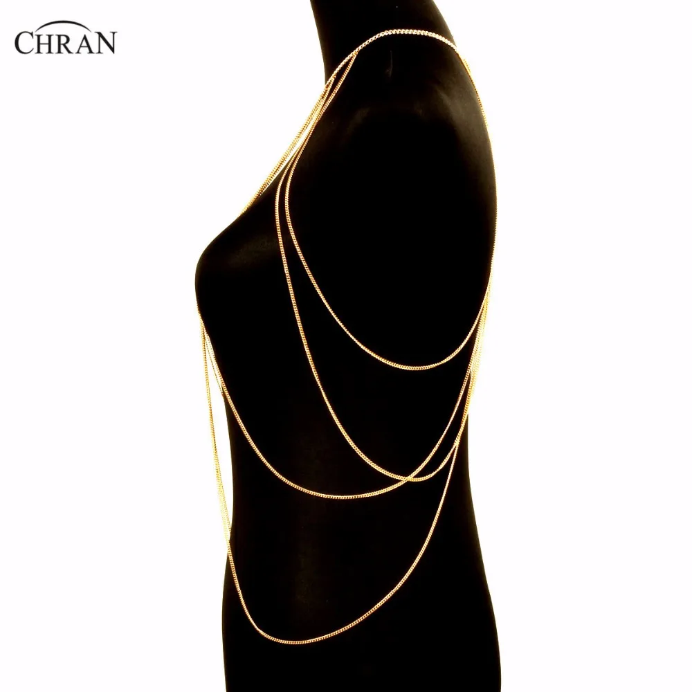 Женская повязка на плечо Chran золотистая пляжная цепочка с разноцветными