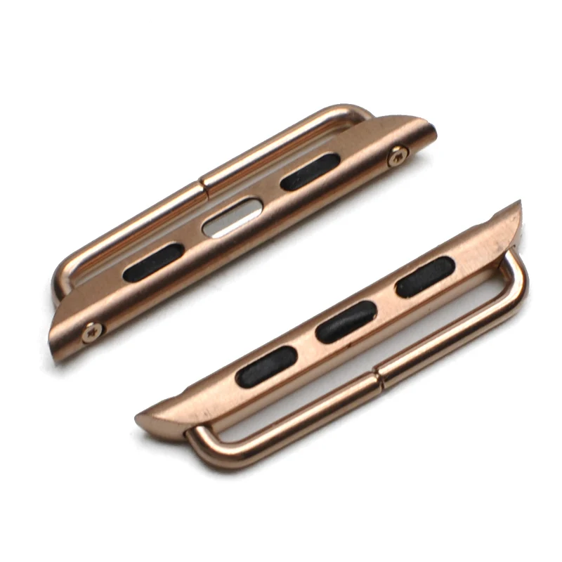 Аксессуары Соединительный адаптер для Apple Watch 5 4 band 44 мм/42 мм 40 мм/38 мм металлический разъем из нержавеющей стали для iwatch 5/4/3/21 - Цвет ремешка: rose gold