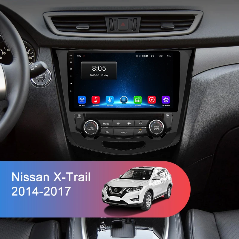 Junsun 2 Din Android 8 1 2G ram автомобильный Радио мультимедийный плеер Navi gps для Nissan X Trail Qashqai