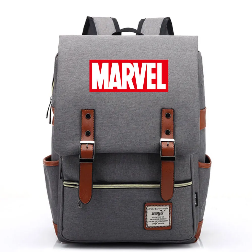 Новинка, многоцветная школьная сумка с надписью Marvel, Мстители для мальчиков и девочек, школьная сумка, Холщовый женский рюкзак для подростков, мужской рюкзак - Цвет: 03